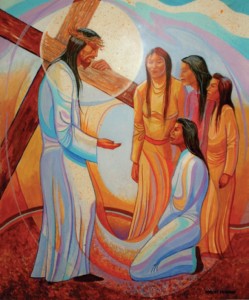 Station 9 Jesus meets the women of Jerusalem Title unknown, Lakota Artist, Pine Ridge Indian Reservation, South Dakota