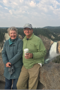 Pat and Don at Yellowstone falls