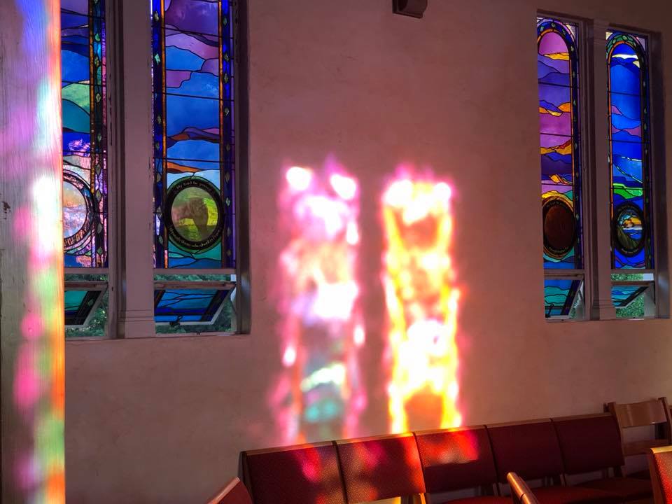 fiery light in the ranch chapel