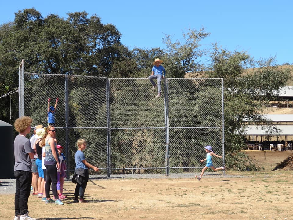 racing home for kickball