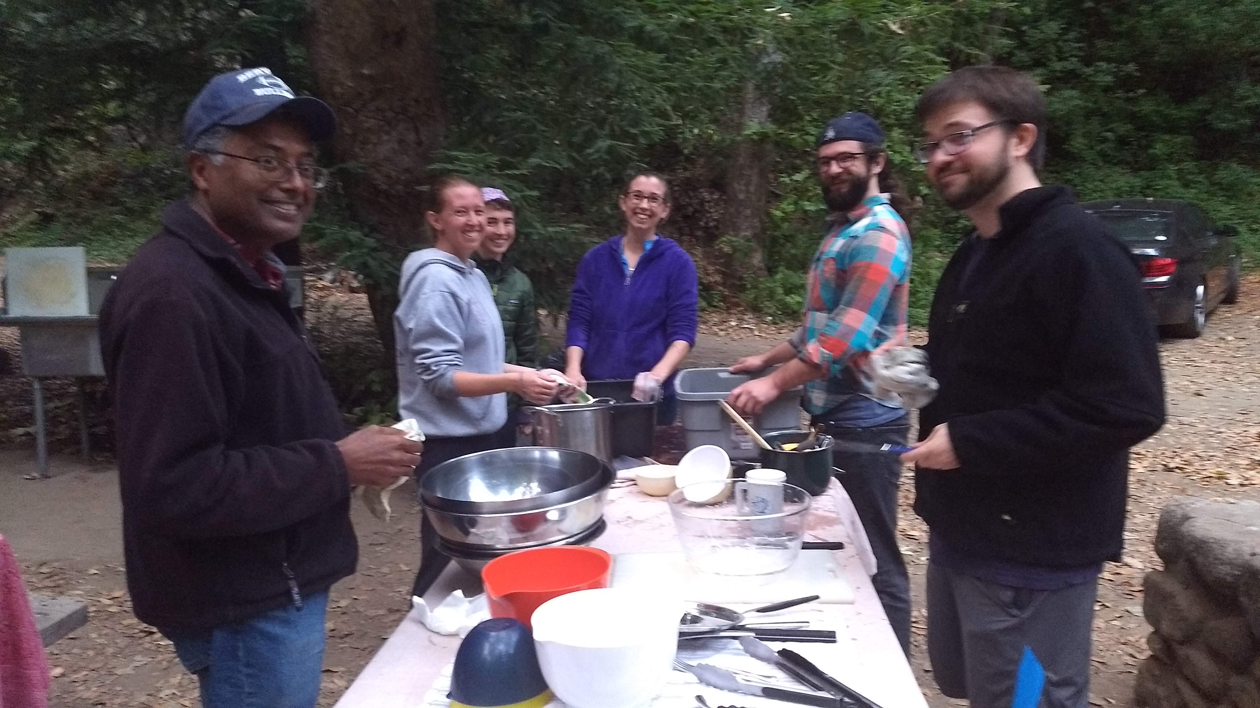 The dish crew after a fabulous dinner on Saturday night